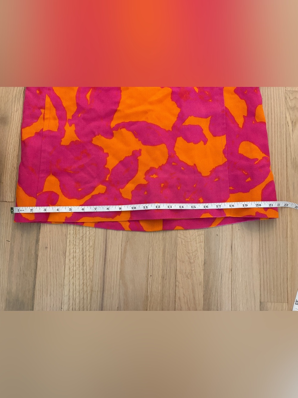 Palm Springs Vibrant Pink & Orange Abstract Shift Dress - Picture 9 of 9
